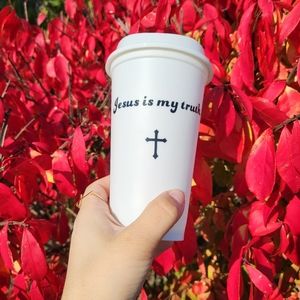 Jesus Is My Truth-White Tumbler for Hot Beverages